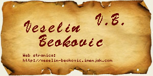 Veselin Beoković vizit kartica
